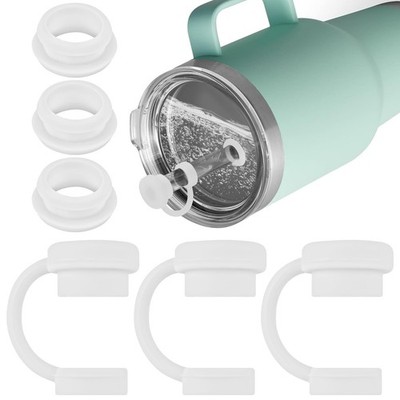 ERKOON Silicone Spill Stopper Set Compatible with YETI Straw Cup, Mug Tumbler...