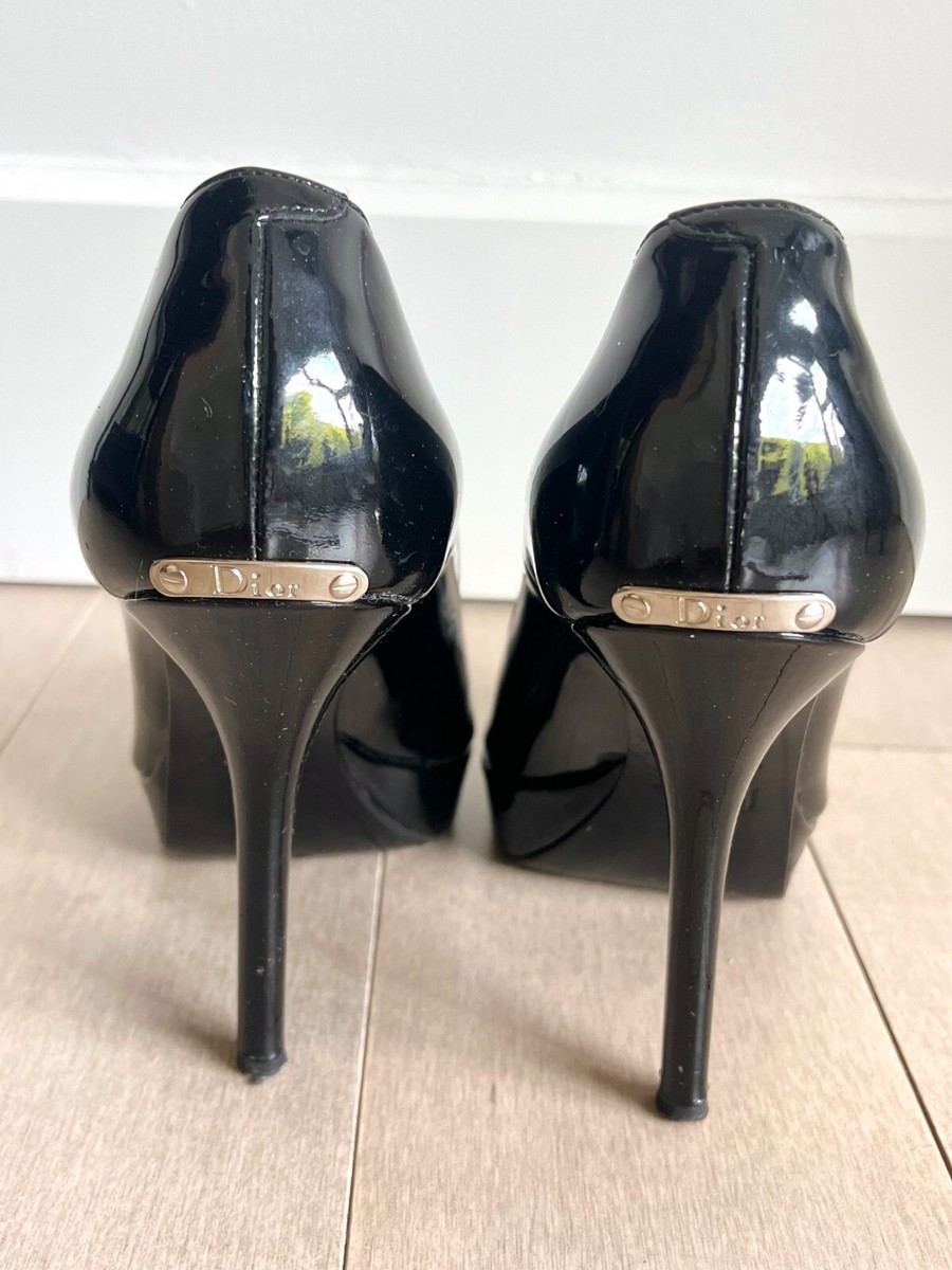 Christian Dior Black Open-toe Heels - Vintage Designer Shoes