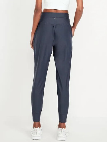 Old Navy Active Powersoft Pocket Joggers Sz Small High-Rise Go-Dry Dusk Navy - Picture 3 of 7