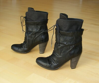 hochwertige italienische High-Heel Stiefeletten Gr. 37 Vero Cuoio