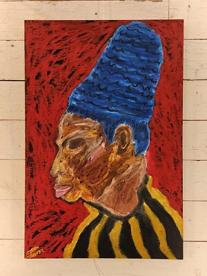 John Sperry Southern Brut Musician Folk Art Painting ''Nina Simone'' Portrait 