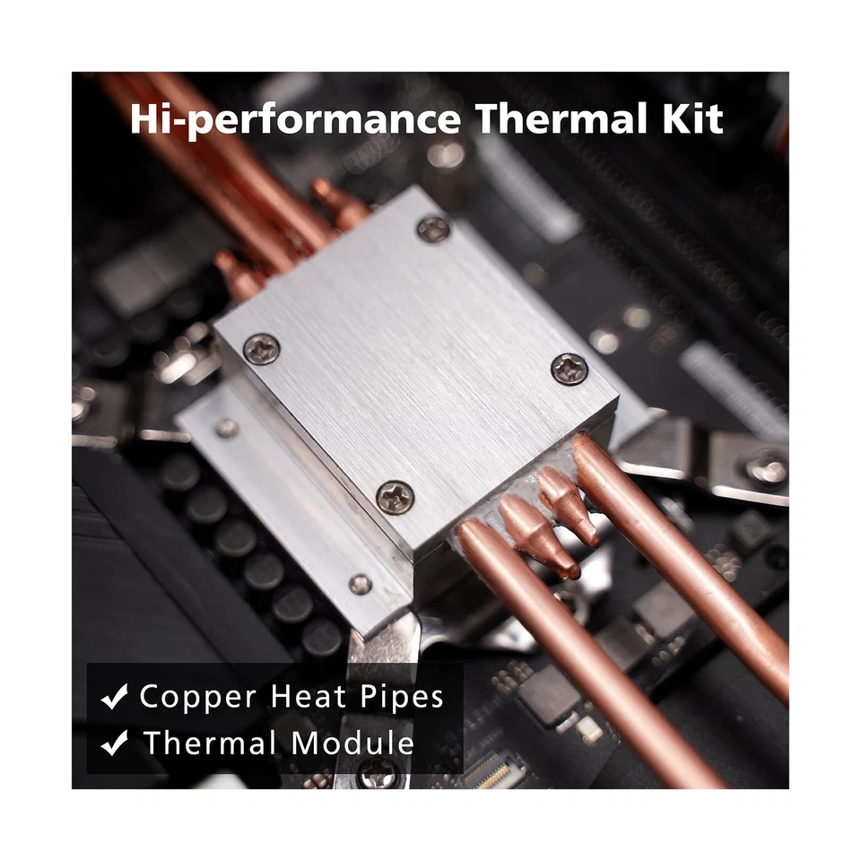 Akasa Maxwell Pro Plus, Aluminium Fanless Mini-ITX Case, LGA1700 Ready, Therm... - Image 4 of 4