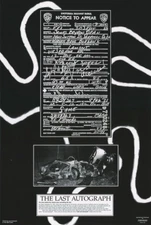 POSTER : JAMES DEAN - LAST AUTOGRAPH - CAR WRECK   #3145