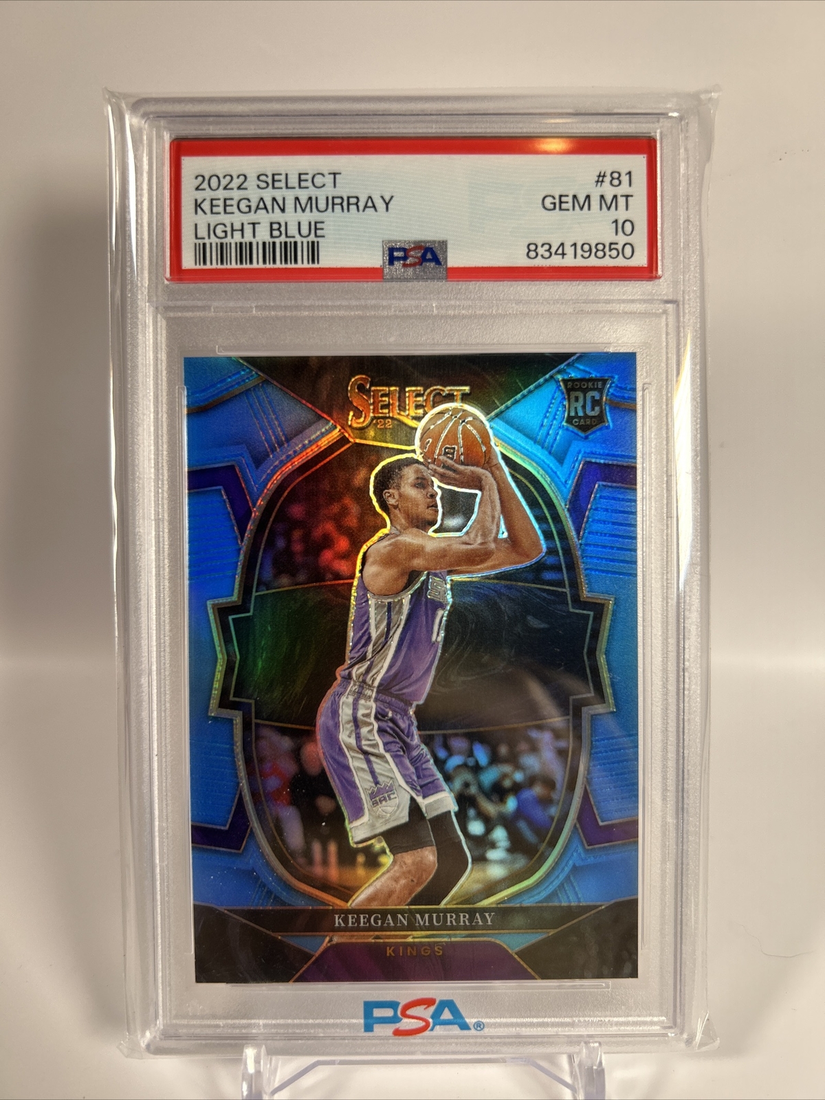 2022 Select Keegan Murray Light Blue Concourse Rookie /299 PSA 10 Kings