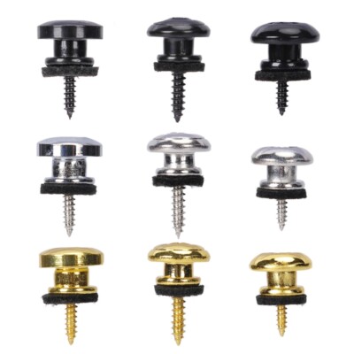 4 Pcs Guitar Strap Locks Buttons Straplocks for Acoustic, Ukulele, Bass, Banjo