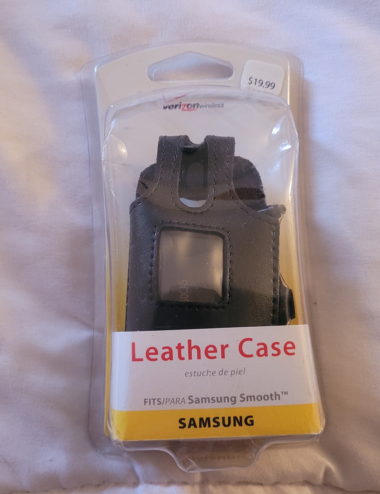 Samsung Smooth Verizon Leather Case Black Brand New Old Stock