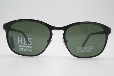 Sunglasses HIS HS165 Black Olive Oval Sunglasses Glasses New