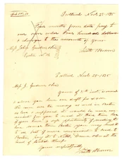 1835 Handwritten Shipping receipt Smith & Brown Portsmouth Exeter NH Boston MA