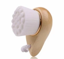 BeNat. Facial Bamboo Wood Handle Cleansing Brush. Soft Fiber Hair Manual Brush.