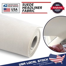 Beige Suede Headliner Fabric Material 98"x60" Car Interior Roof Liner Upholstery