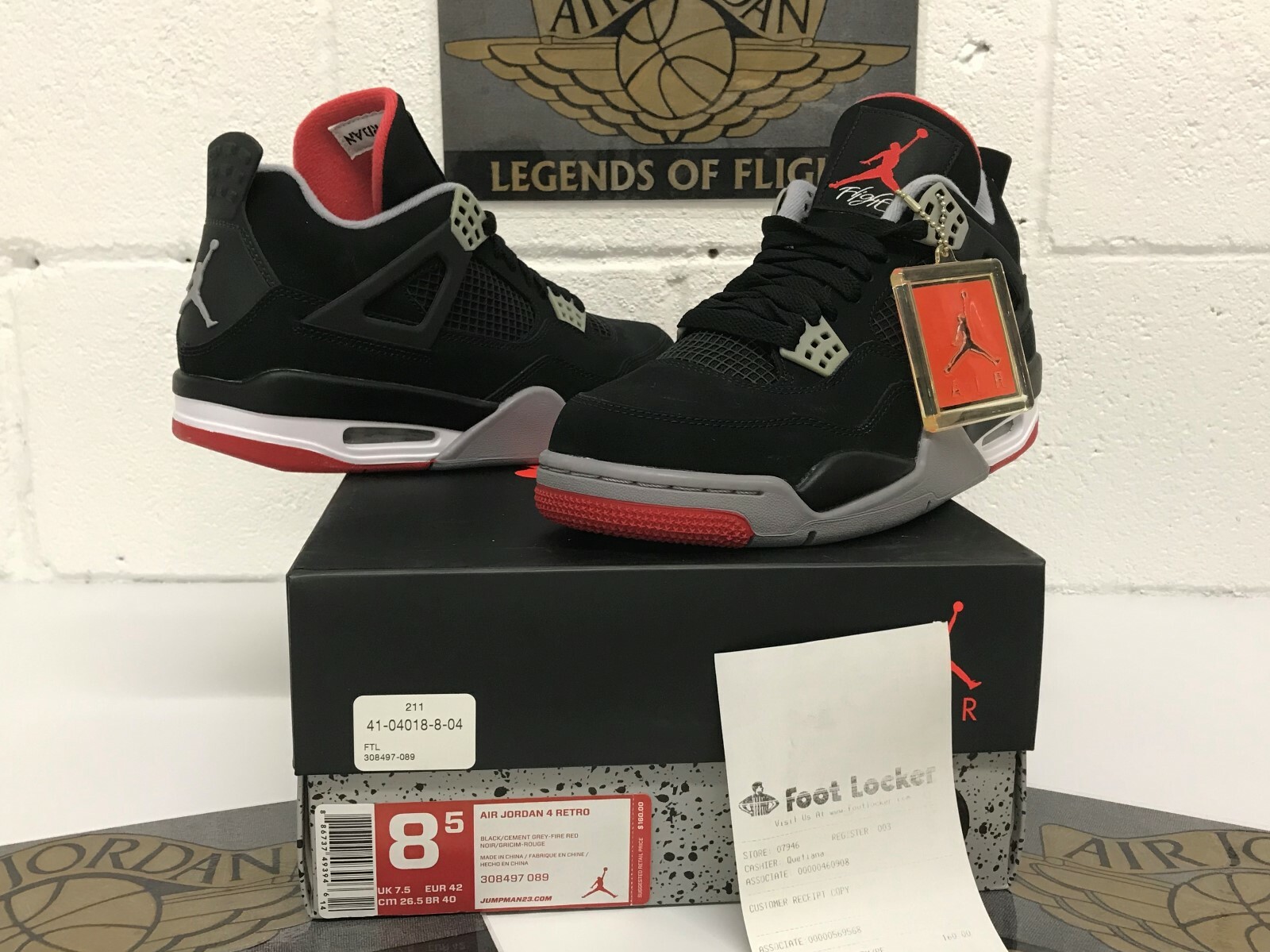 jordan 4 bred foot locker