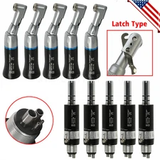 Dental Low Speed Handpiece Contra Angle /Air Motor 4 Hole E-type black F/ NSK SA