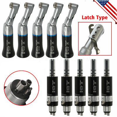 Dental Low Speed Handpiece Contra Angle /Air Motor 4Hole E-type black For NSK ty