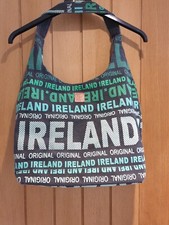 Robin Ruth Shoulder carry Canvas tote bag IRELAND Julia L Green Black