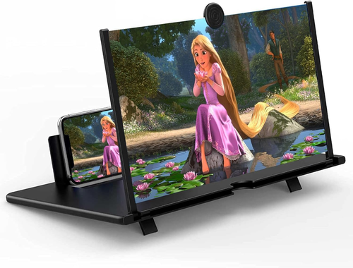 Cell Phone Screen Magnifier 12" 3D HD Projector Magnifying Enlarger for Movies - 第 1/12 張圖片
