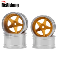 Aluminum Wide Wheels Rims for 1/10 RC Rally Touring Car Tamiya TA02SW TA02 TA03