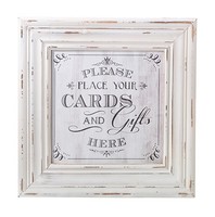 White Shabby Chic Style Card & Gift Wedding Table Distressed Frame Sign White Shabby Chic Style Card & Gift Wedding Table Distressed Frame Sign
