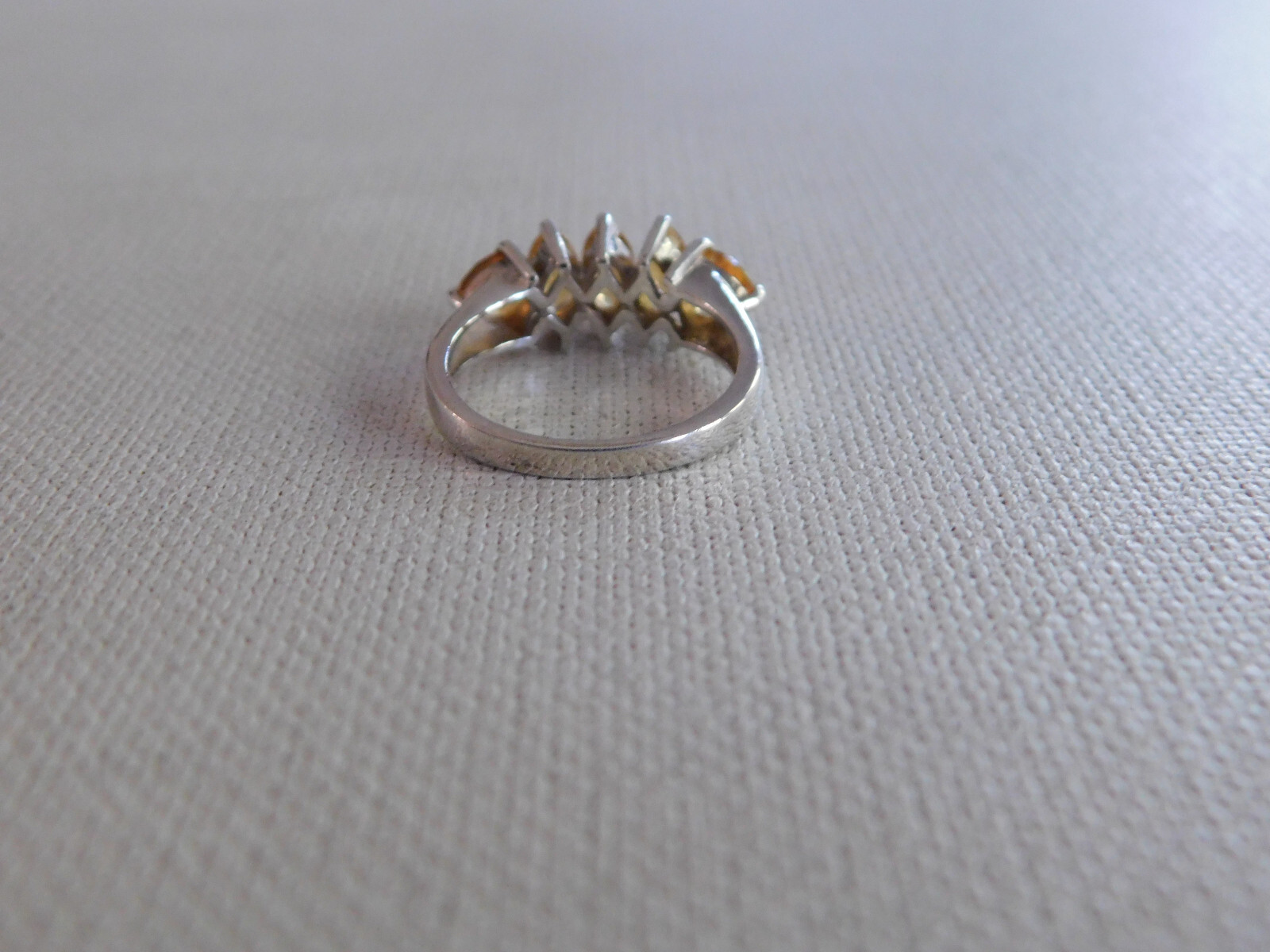 Sterling Silver Orange Stone Statement Cocktail R… - image 4