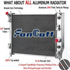 2 Row Aluminum Radiator For 2005-13 Chevy Corvette C6 6.0L/6.2L 7.0L V8 Engine