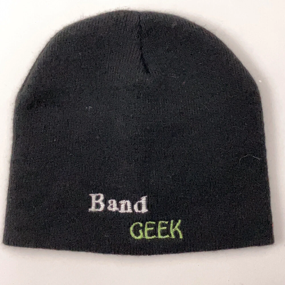 Band Geek Winter Hat Black Beanie Cap