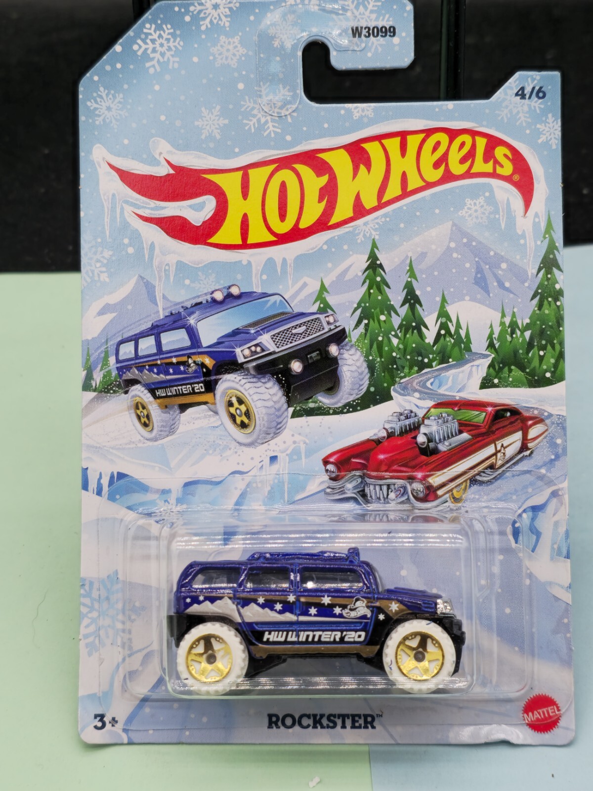 2020 Hot Wheels Walmart Holiday Series #4/6 ROCKSTER Blue