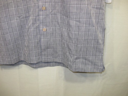 NWT Batik Bay Black & White Plaid Print Short Sleeve Button Front Shirt - Picture 4 of 5