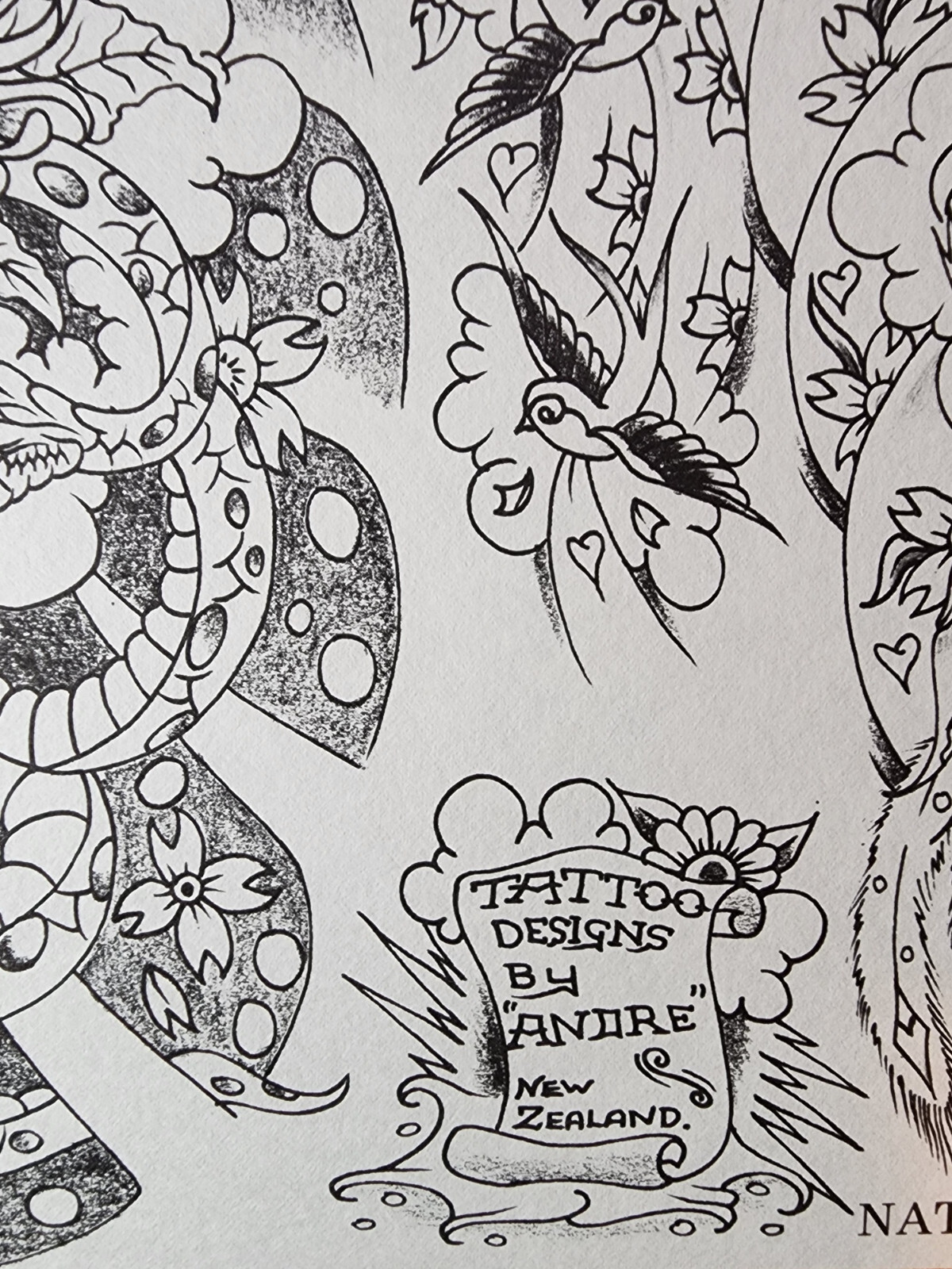 ORIGINAL Traditional Vintage 1981 National Tattoo Flash Sheet Andre New ...