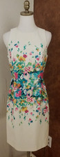 Anthropologie Maeve Womens Tea Garden Cream Floral Dress Size 8 Lined