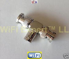 1 x BNC Female to Two BNC male plug Triple T in Series Adapter Connector 3 Way A