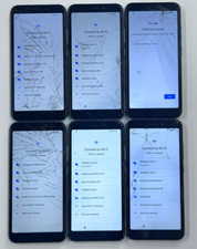 LOT OF x 6 Cricket Wireless Debut 32GB Android Smart Phones CRACKED FOR PARTS