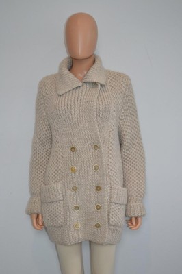 maison margiela double breasted cable knit cardigan