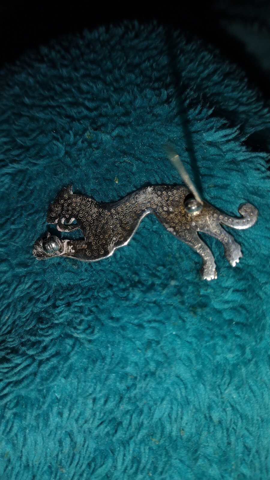 Rare Find Silver Celtic Hound Brooch
