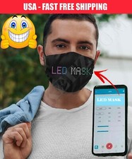 Mask Halloween LED Programmable Message Display App Controlled Face MASK FUN