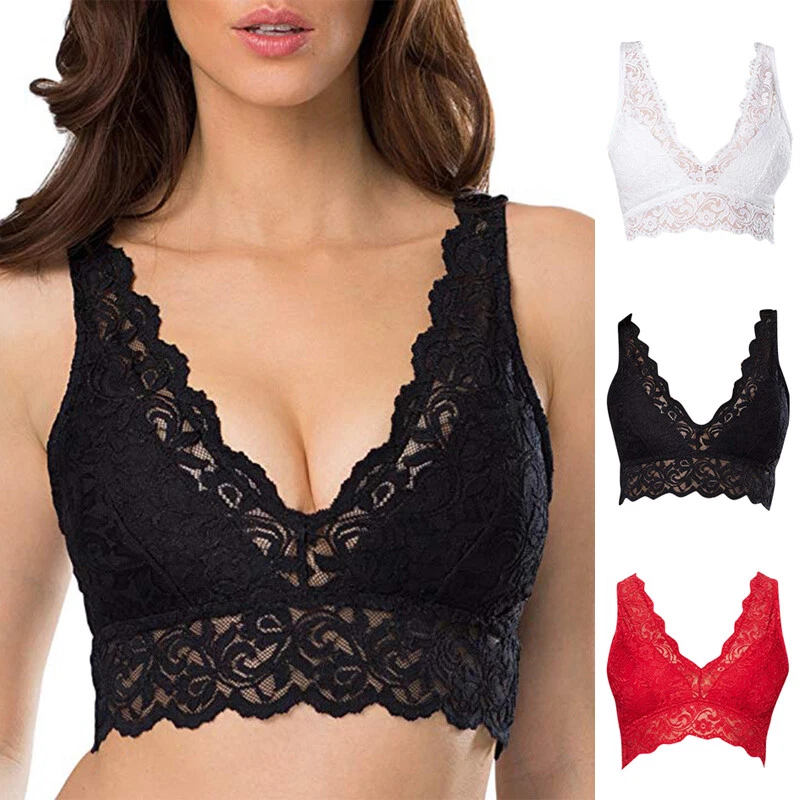 Women Lace Bralette Bralet Bra Bustier Crop Tops Cami Lingerie