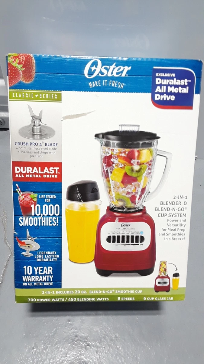 Oster Classic Series Blender with Travel Smoothie Cup 2 In 1 Blend N Go  System