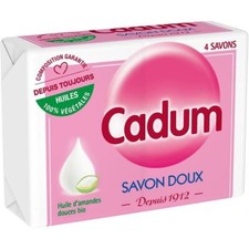 2 lots de 4 savons cadum à l’huile d’amande douce bio ( = 8 x 100g)