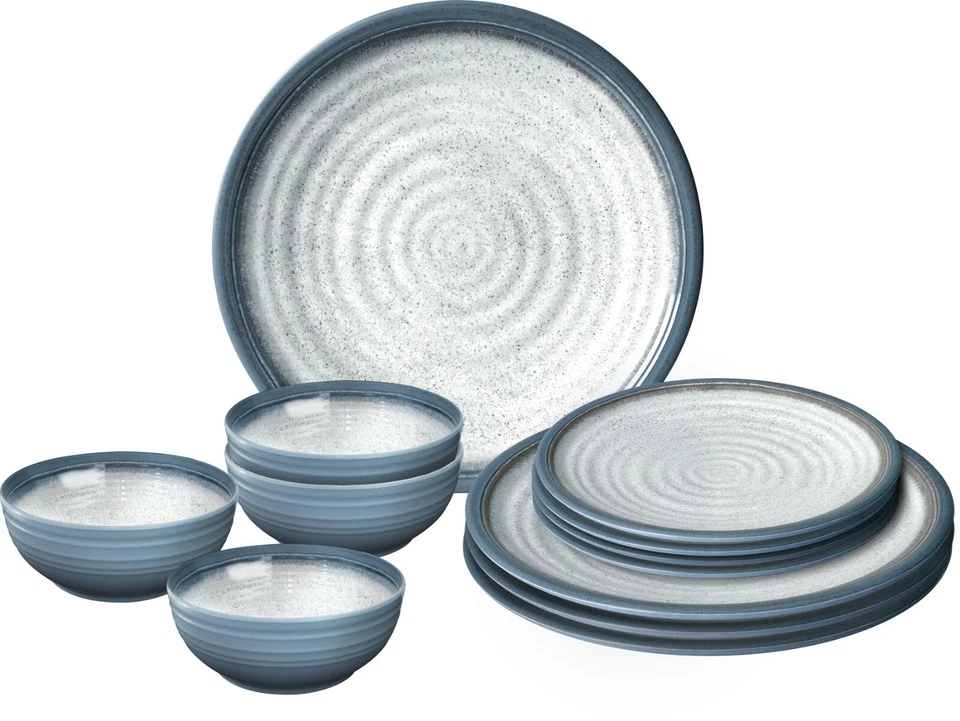 MARINE LUXURY MELAMINE With Non Slip Non Rattle Base MOTORHOME PLATE TUSCANY - Image 1 of 4