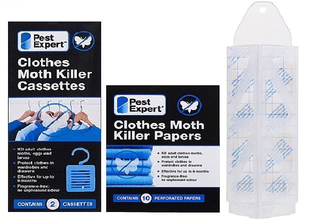 Pest Expert® Clothes Moth Killer Cassettes, Strips & Clothes Moth Trap