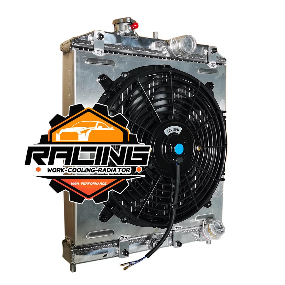 Coolign Radiator +Shroud Fan Fit 1992-2000 1993 Honda Civic Del Sol EK Integra Foto 3 de 4