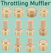 M5 1/8 ~ 1 Throttling Muffler Spike/Flat Head...