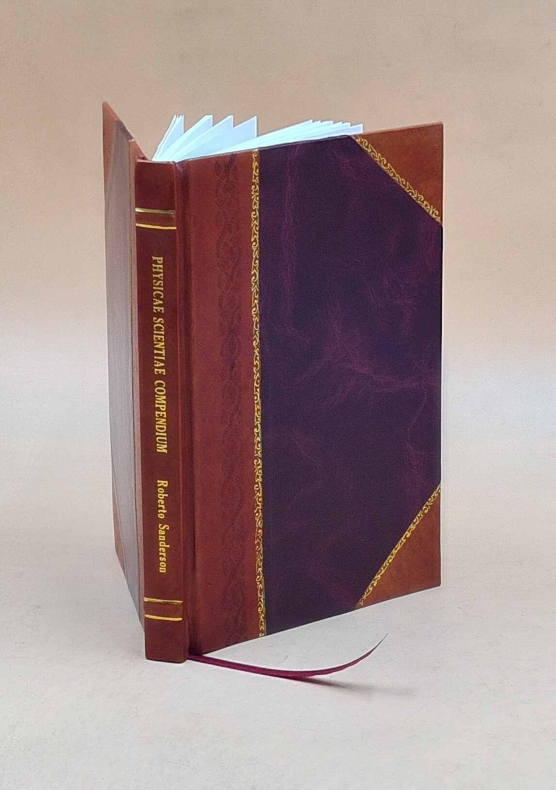 Vintage 1690 Robert Sanderson Physicae Scientiae Compendium Leather Bound Book