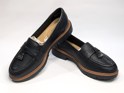 Clarks Westlynn Bella Black Leather Women's Loafers - Size 7.5 NWB