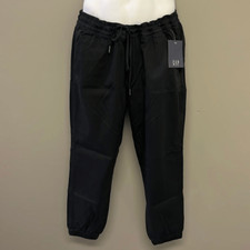 Gap Black Women  s Pull On Cargo Twill Joggers with Drawstrings and Back Pockets-