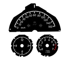 Tachoscheibe 160 km/h + Drehzahlmesser + UHR Smart 451 Xclusive Ultimate Pulse Tachoscheibe 160 km/h + Drehzahlmesser + UHR Smart 451 Xclusive Ultimate Pulse