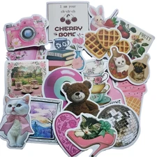 25 Piece Sticker Lot, Scrapbooking Supplies, Junk Journal Supplies