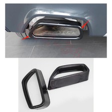 For BWM 6Series GT G32 2018-2022 black steel Rear exhaust decorative frame cover