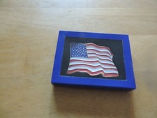 AMERICAN FLAG BELT BUCKLE 3X2.5 INCHES