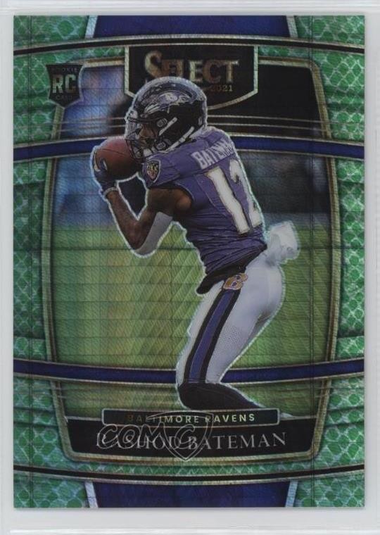 2021 Panini Select Concourse Dragon Scale Prizm 9/89 Rashod Bateman #55 05bh