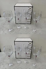 Lot Of 2: Lenox Heart Wine Glass - 4 Piece  - Total 8 Glasses