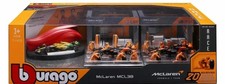 Burago Formula 1 Deluxe Paddock Model Set 1:43 Mclaren F1 Racing DieCast NIB
